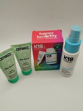 K18 Biomimetic Hairscience Set + K18 Astrolift + 2 Amika Repair Shampoos